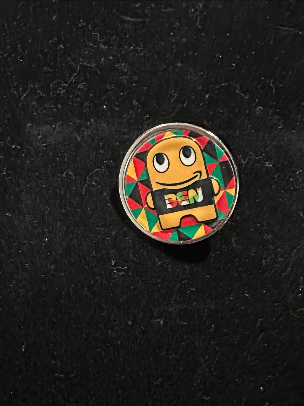 Colorful Cartoon Character Pin - Yellow, Red, Green
